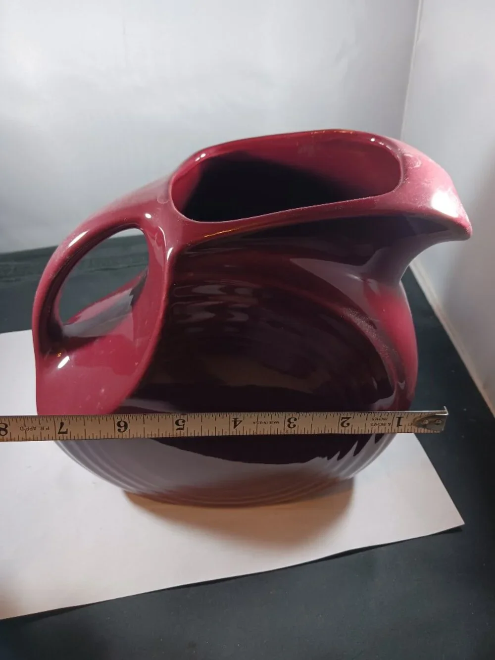 Fiestaware Scarlet Red Large Disc Pitcher 67oz Homer Laughlin